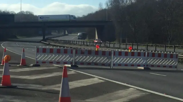 M6 blocked at junction 15