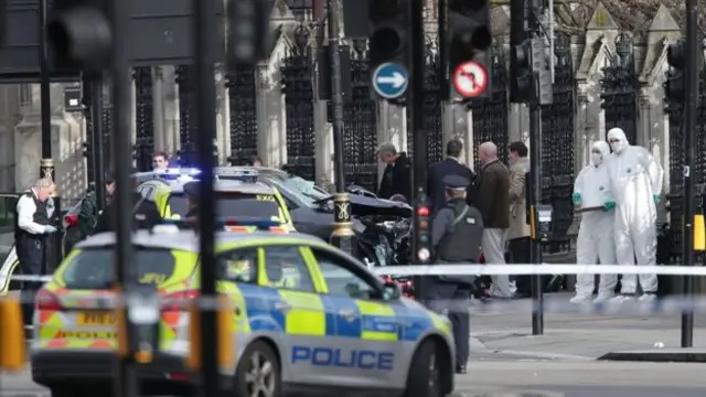 Scene of Westminster attack