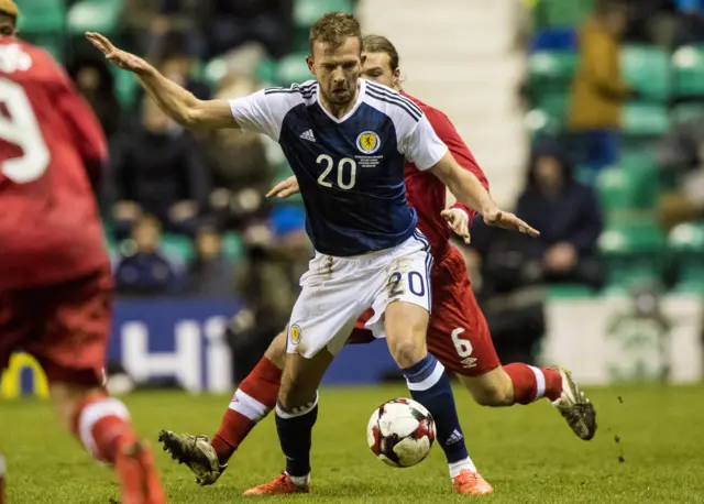 Jordan Rhodes in action for Scotland against Canada