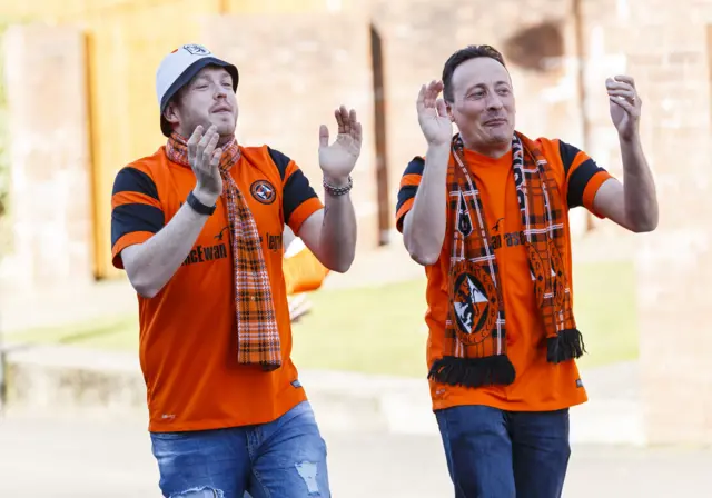 Dundee United fans at Fir Park