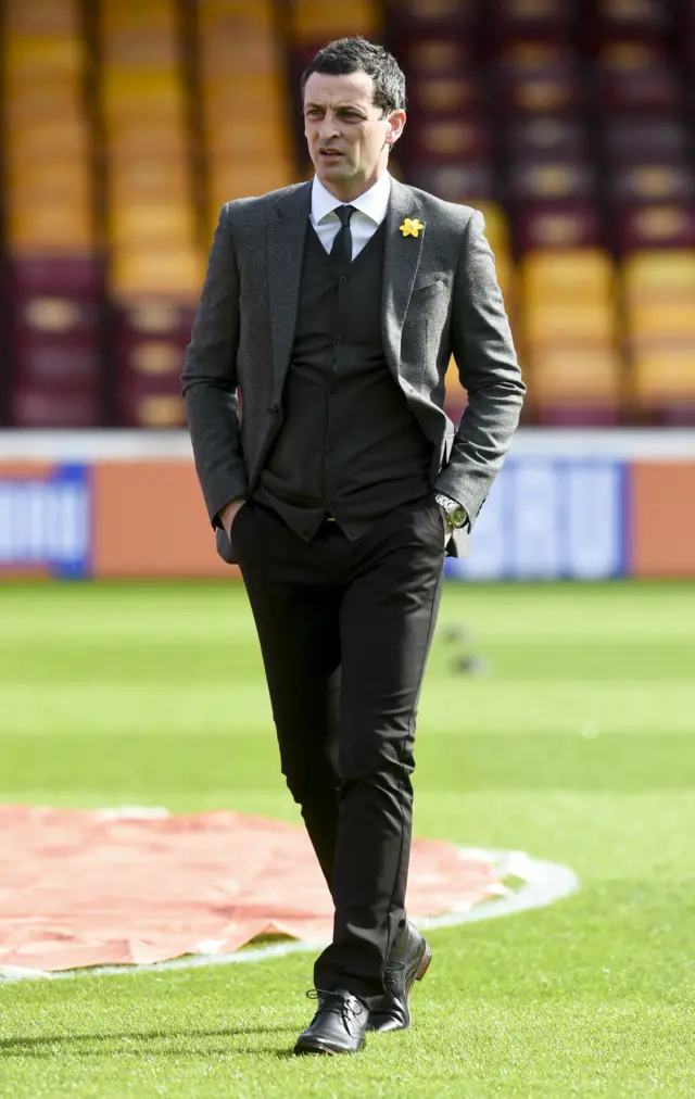 St Mirren manager Jack Ross at Fir Park