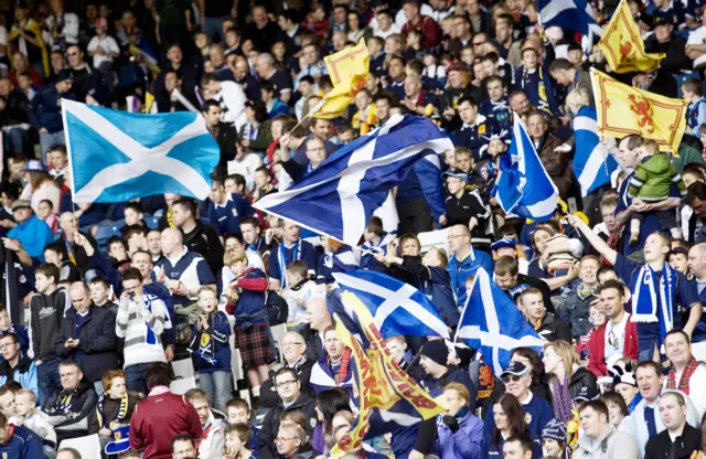 Scotland fans at Hampden