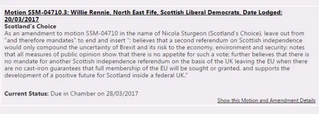 Scottish Lib Dem amendment