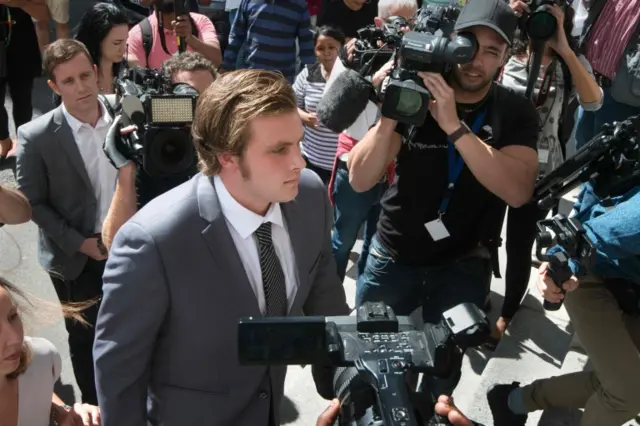 Mr Van Breda arriving in court