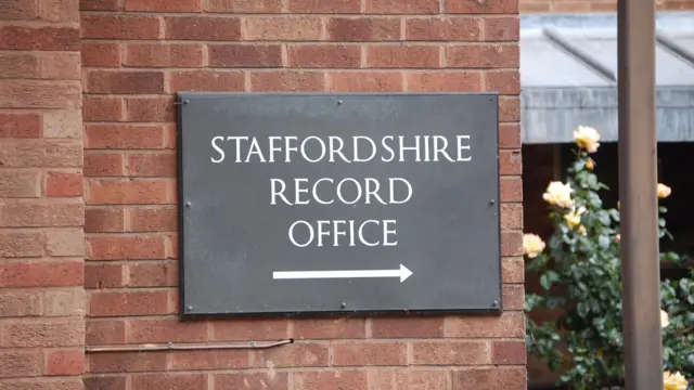 Sign for Staffordshire Record Office