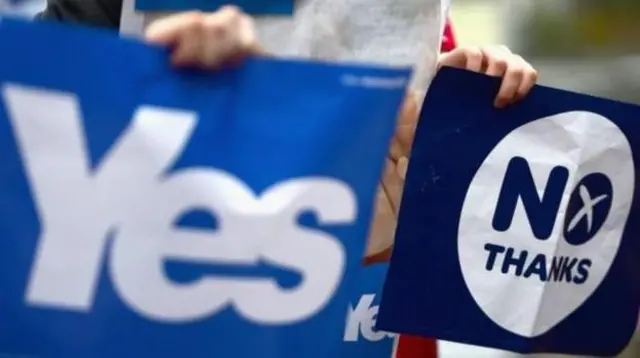 
          Scotland voted to stay in the UK by 55% to 45% in the 2014 independence referendum
        