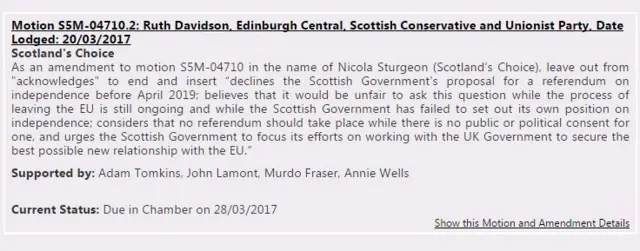 Scottish Conservative amendment