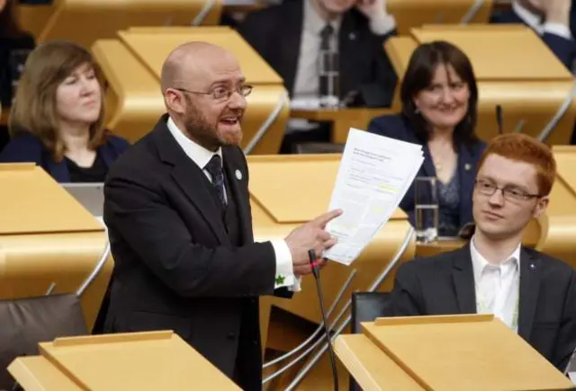 Scottish Green Party co-convener Patrick Harvie