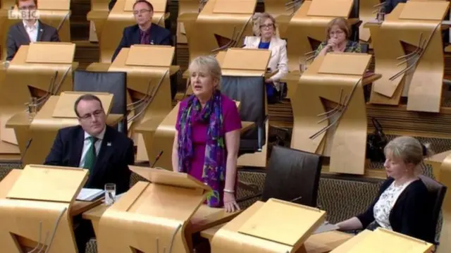 
          Roseanna Cunningham led a debate on the environment at Holyrood
        