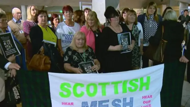 Scottish Mesh Survivors campaigners