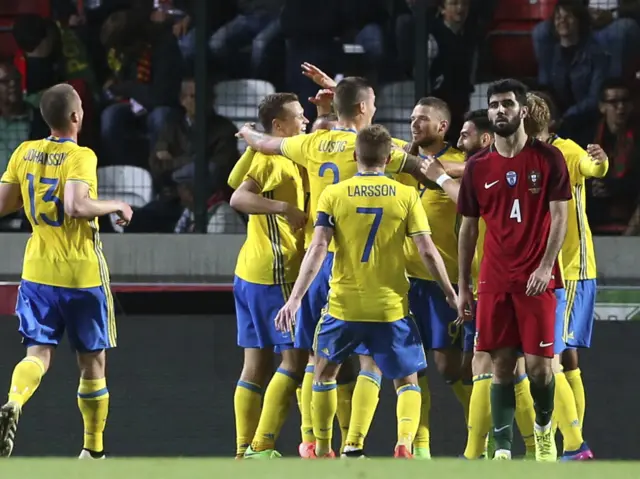 Sweden celebrate