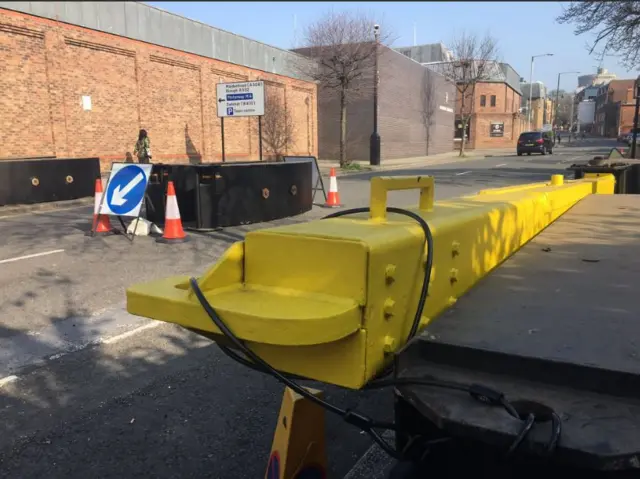 Barriers around Windsor Castle