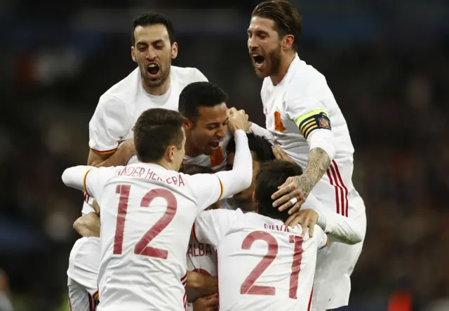 Spain celebrate