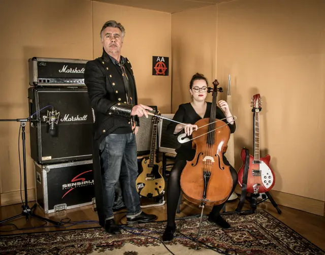 Sex Pistols bassist Glen Matlock with cellist Helen Titcombe