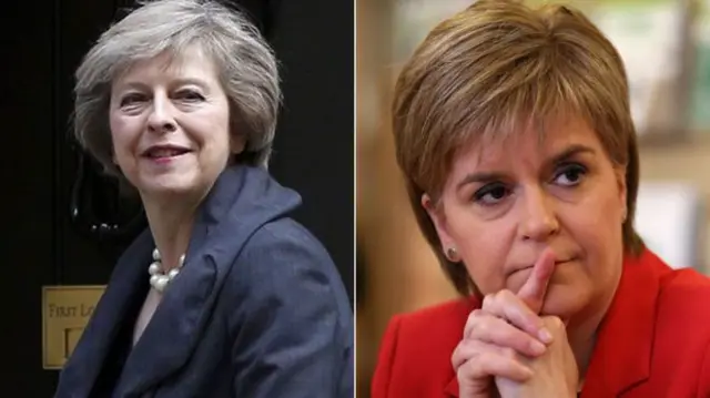 Theresa May and Nicola Sturgeon