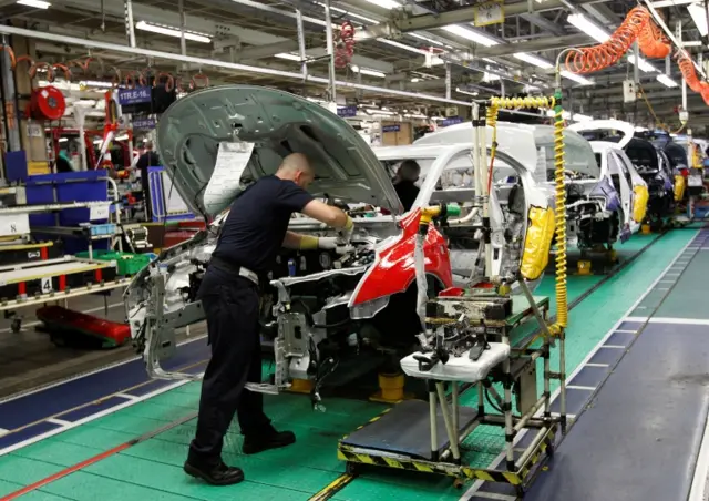 Car worker in Toyota factory