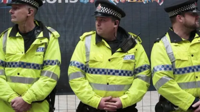 Police officers in Manchester