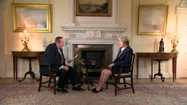 Theresa May and Andrew Neil