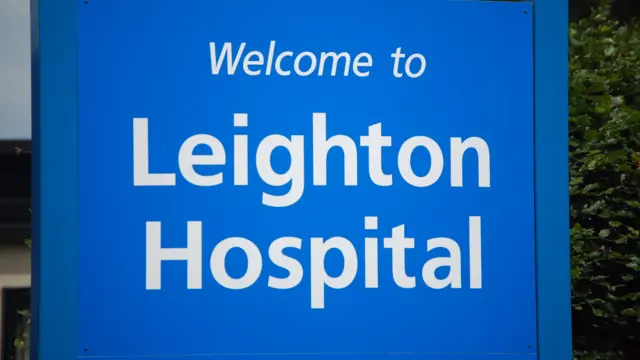 Leighton Hospital sign