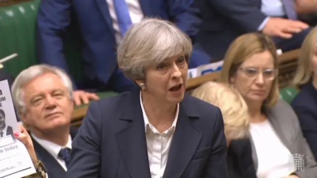 Theresa May addressing MPs