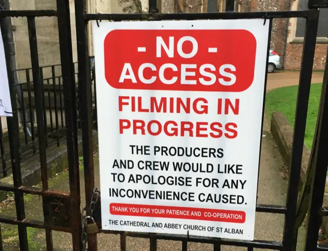 Sign at St Albans Cathedral