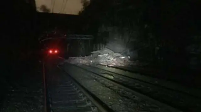 Debris after the collapse