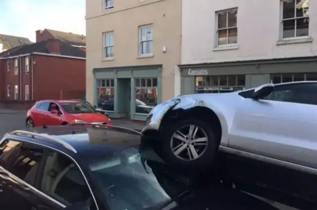 Scene of car crash