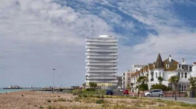 Artist's impression of the new development in Worthing