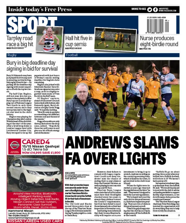 Bury Free Press sport