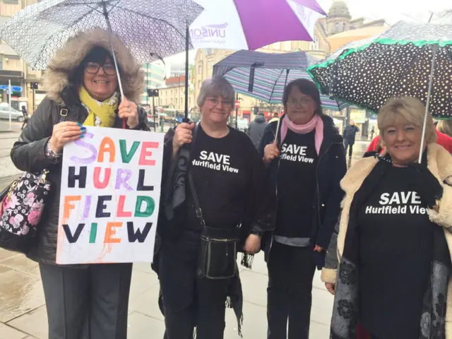 Hurlfield View protesters