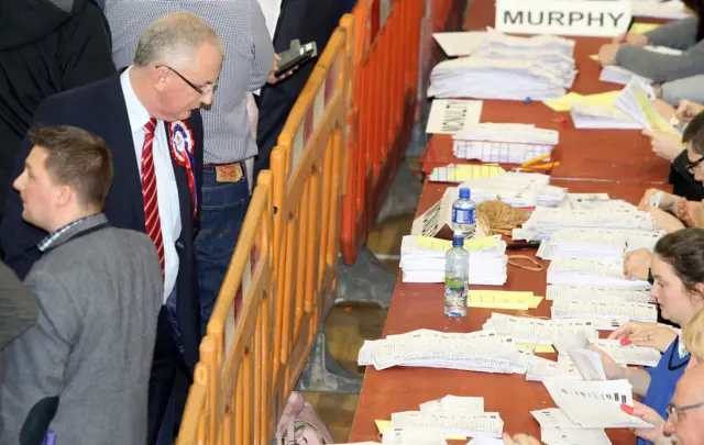 
          Danny Kennedy at Banbridge count in NI Assembly election 2017
        