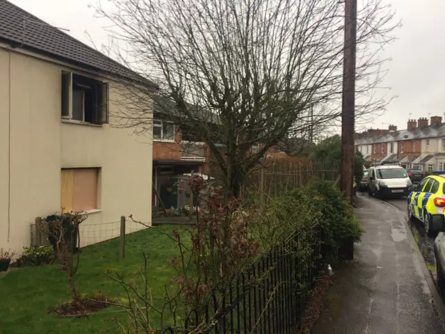 The scene on Belmont Road