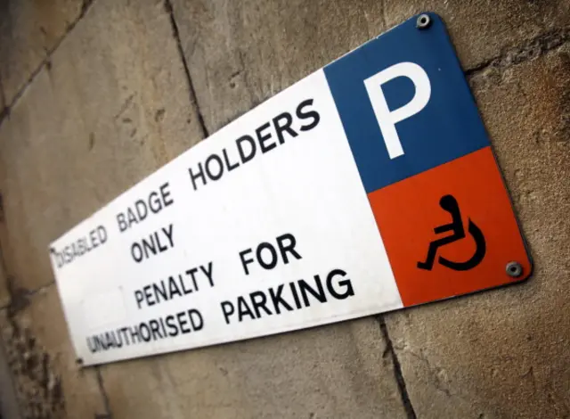 Disabled badge sign
