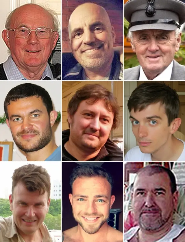 Nine of the Shoreham air disaster victims