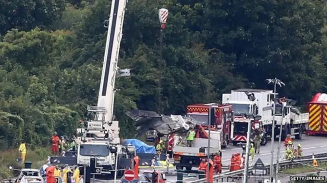 Scene of plane crash