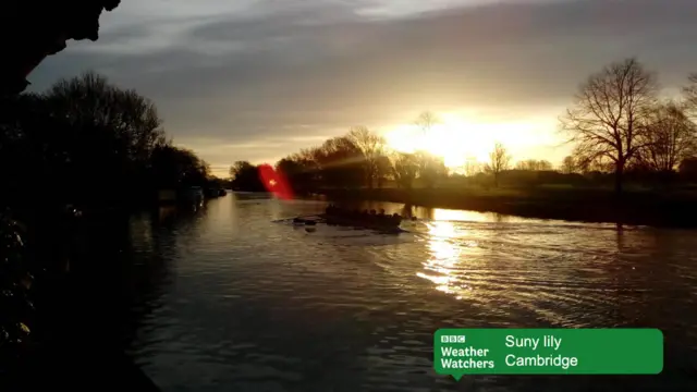 Sunrise over Cambridge