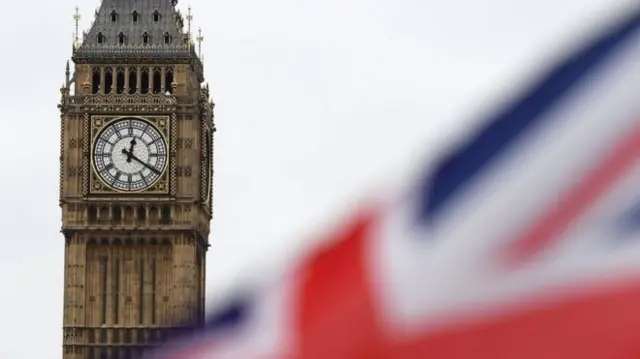 Big Ben and UK flag