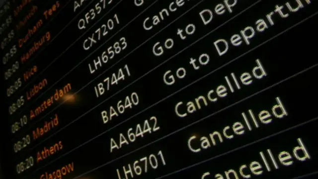 Information sign at airport