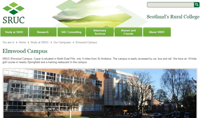 SRUC Elmwood Campus website