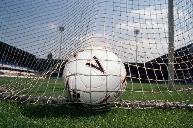 Football in a net