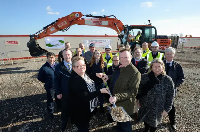 Groundbreaking at new library storage site