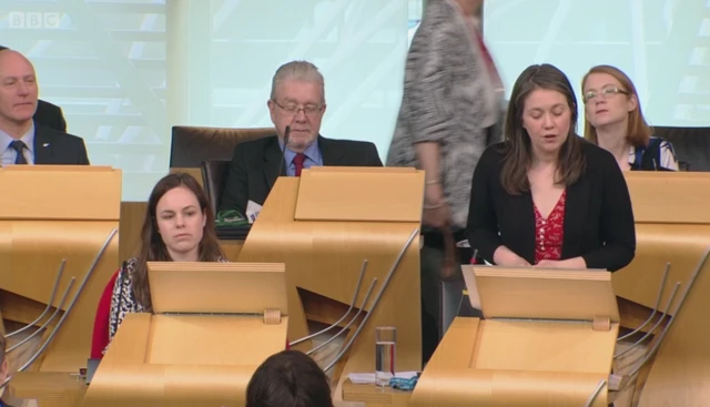 
          SNP MSP Kate Forbes and Public Health Minister Aileen Campbell
        