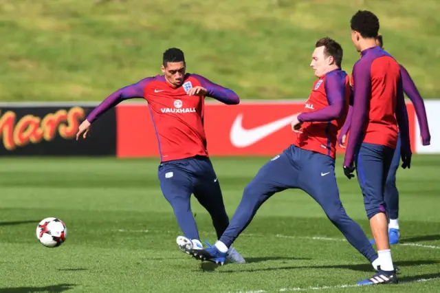 Chris Smalling and Phil Jones