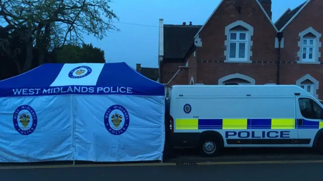 Police outside the house on Greyhound Lane