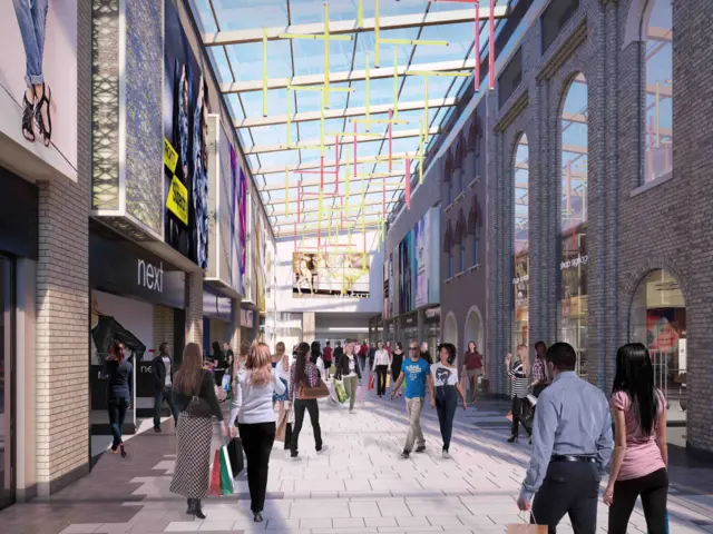 Artists impression of Grand Arcade revamp