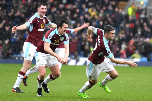 Burnley celebrate