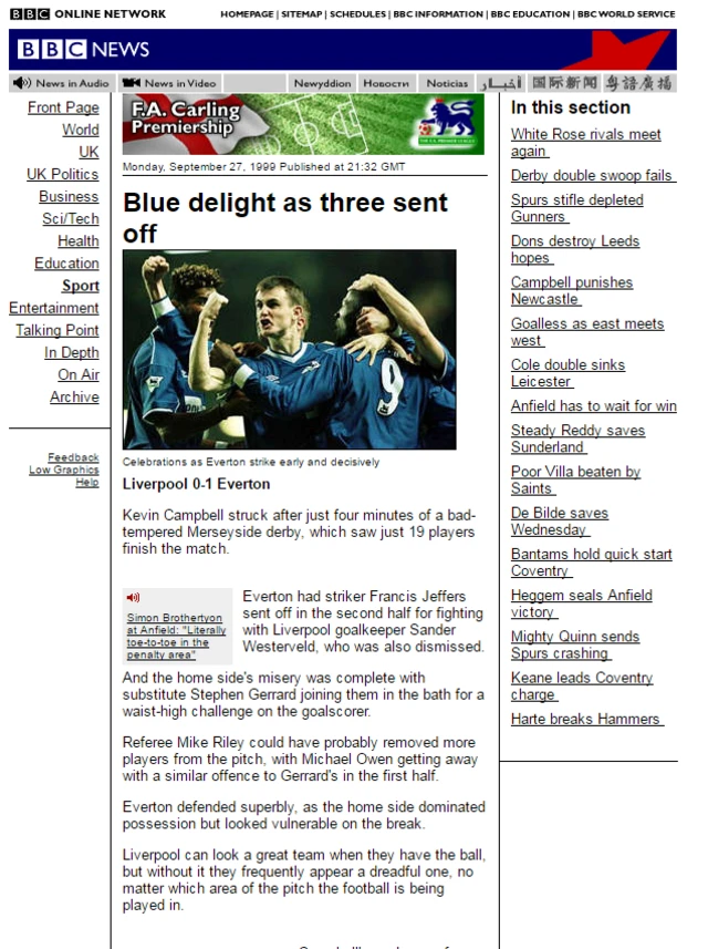 BBC News match report