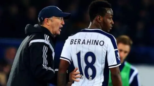 Tony Pulis with Berahino