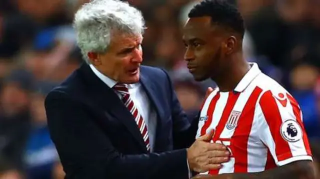 Mark Hughes with Saido Berahino