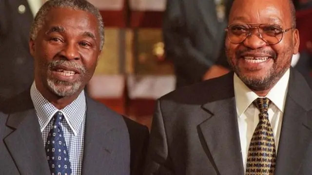 Thabo Mbeki (L) and Jacob Zuma (R)